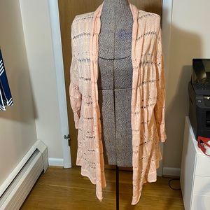 Verve NWT Womens 3X Pale Peony Knit Cardigan